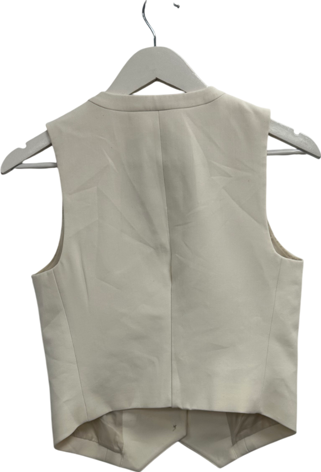 M&S White Tailored Waistcoat UK 8
