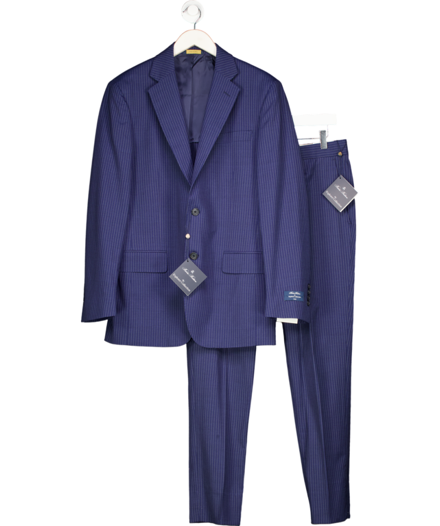 Brooks Brothers Blue 2-pieceblue Pinstripe Wool Suit Blazer (39R) & Trousers W30/32 W30