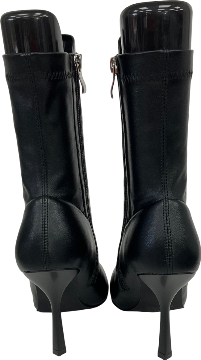 Simmi London Black High Heeled Pointed Toe Sock Boots UK 6 EU 39 👠