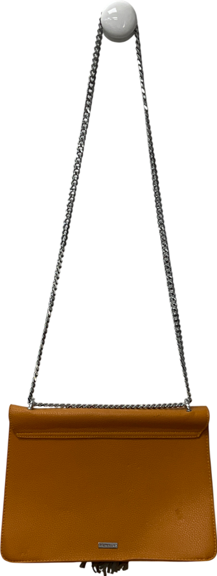 Skinnydip Orange Crossbody Bag With A Chain Strap And Tassel One Size