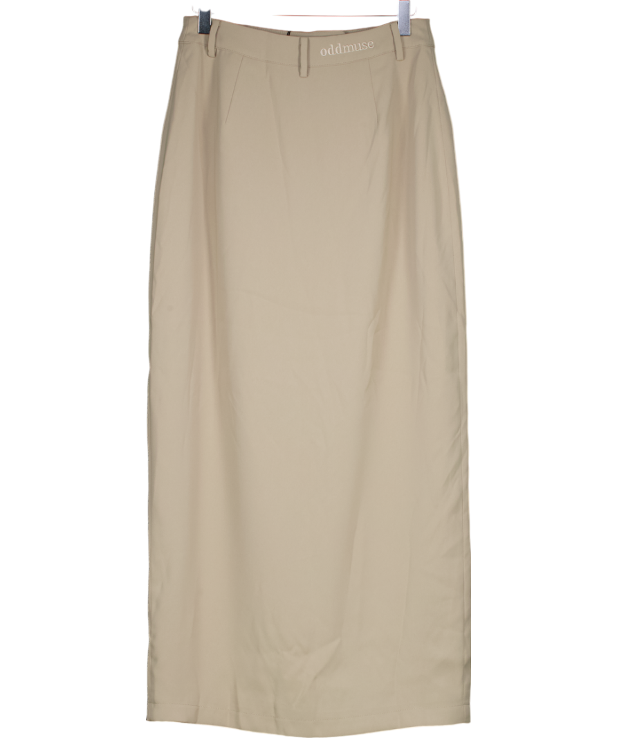 oddmuse Beige The Ultimate Muse Midi Skirt UK S