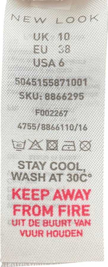 New Look Beige Curves Camel Crinkled Wide Leg Trousers UK 10