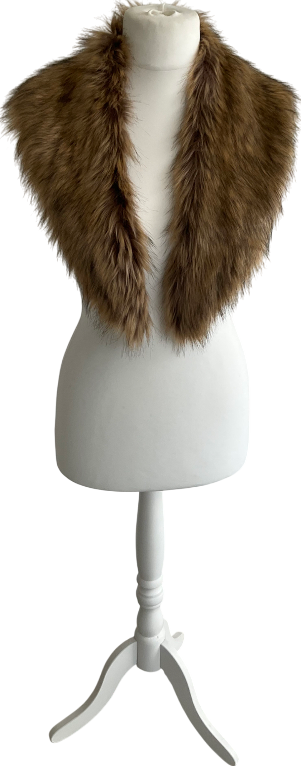 River Island Brown Faux Fur Scarf One Size