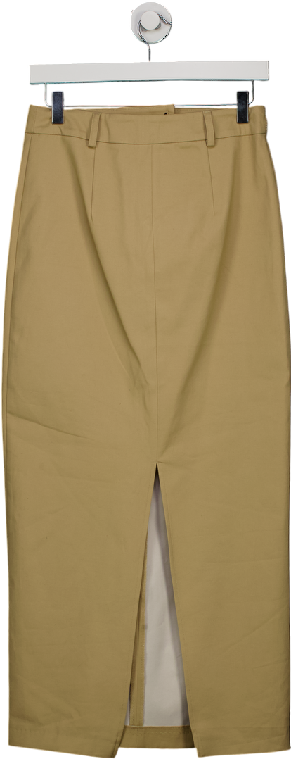 River Island Beige Tailored Maxi Skirt UK 8