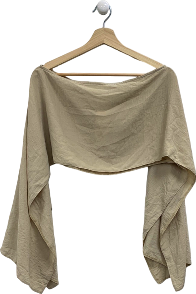 Lola Rae Beige Off-Shoulder Top UK S/M