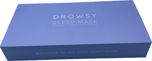 Drowsy Blue Padded Silk Sleep Mask One Size