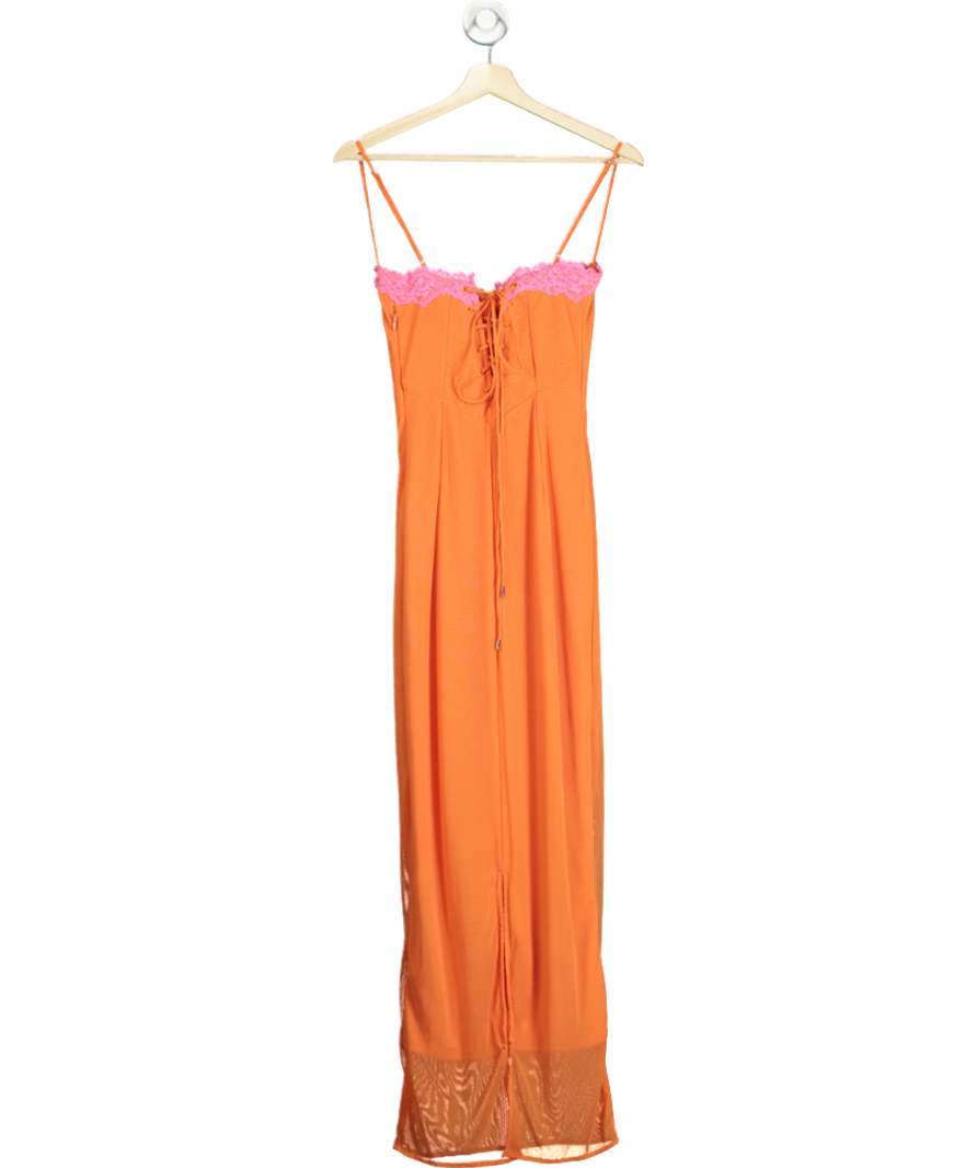 House of CB Orange Aiza Flame Maxi Dress UK S