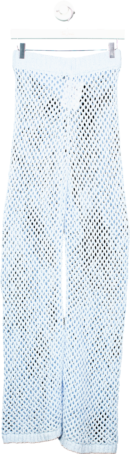 Monday Blue Crochet Trousers UK S