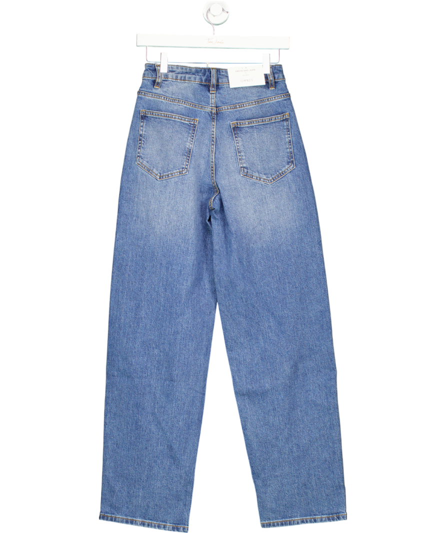 omnes Greta Mid Rise Dad Jeans, Blue Denim UK 6