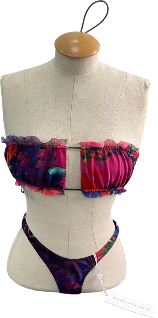 White Fox Multicoloured Let’s Get A Tan Bikini Set UK XS