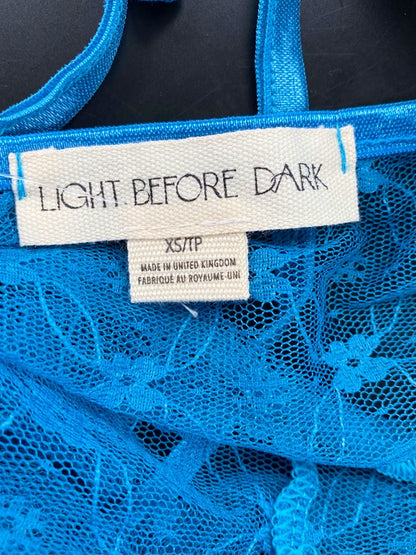 Light Before Dark Blue Lace Slip Dress XS
