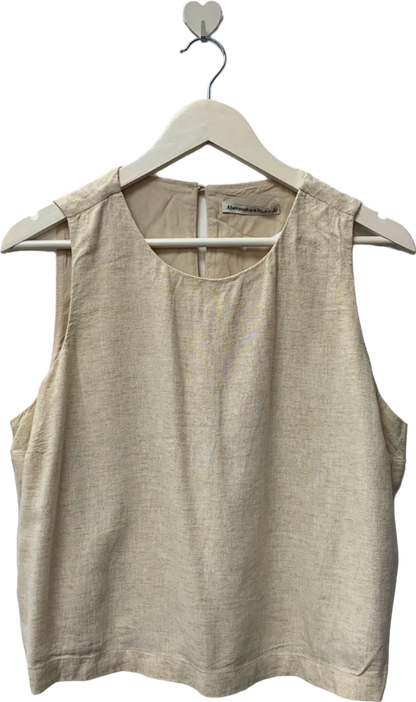 Abercrombie & Fitch Cream Sleeveless Top UK L