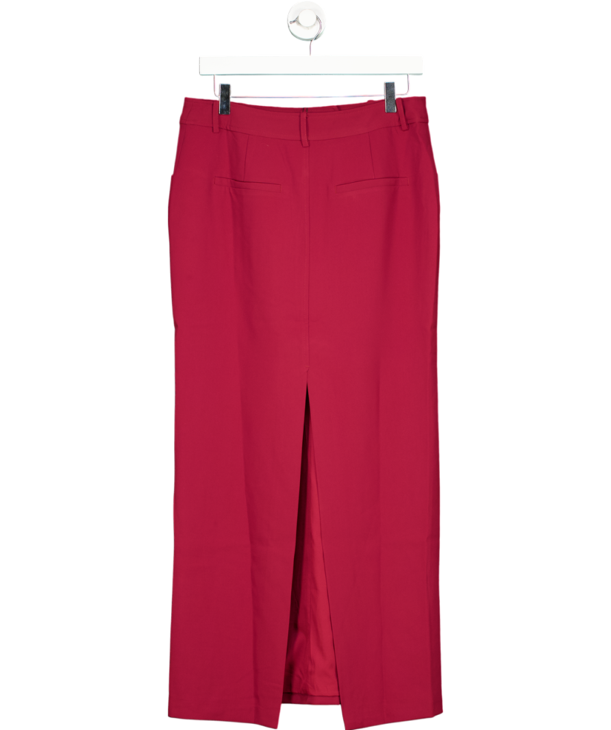 BOA Red Mid Rise Effortless Maxi Skirt UK S
