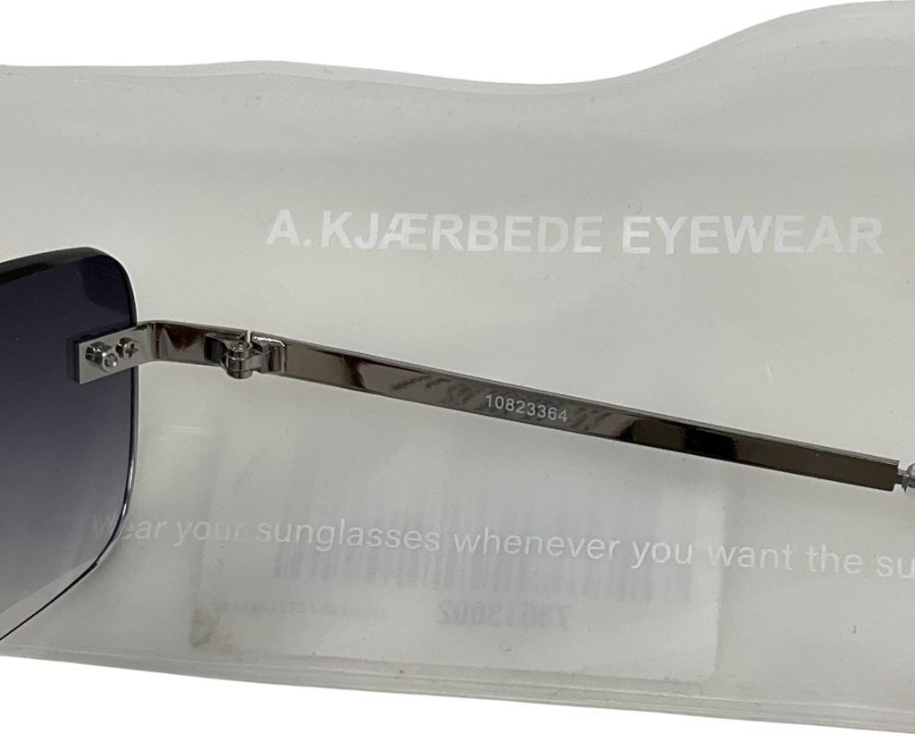 ASOS Rimless Sunglasses With Blue Square Lenses And Metal Silver Frame