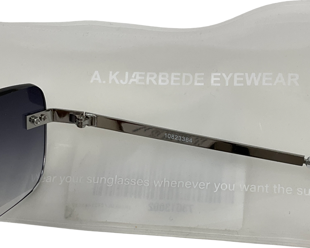 ASOS Rimless Sunglasses With Blue Square Lenses And Metal Silver Frame