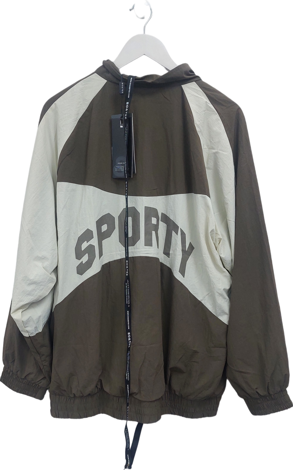 Bo+Tee Green Colour Block Track Jacket UK L/XL