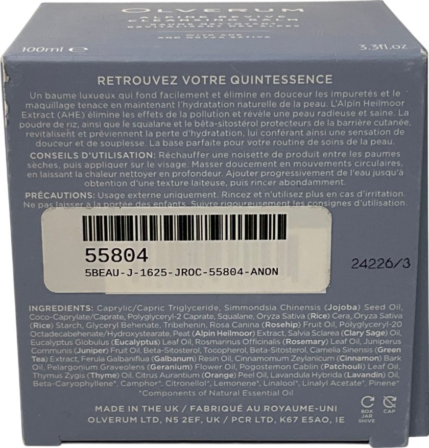 olverum Alpine Revive Cleansing Balm 100ml