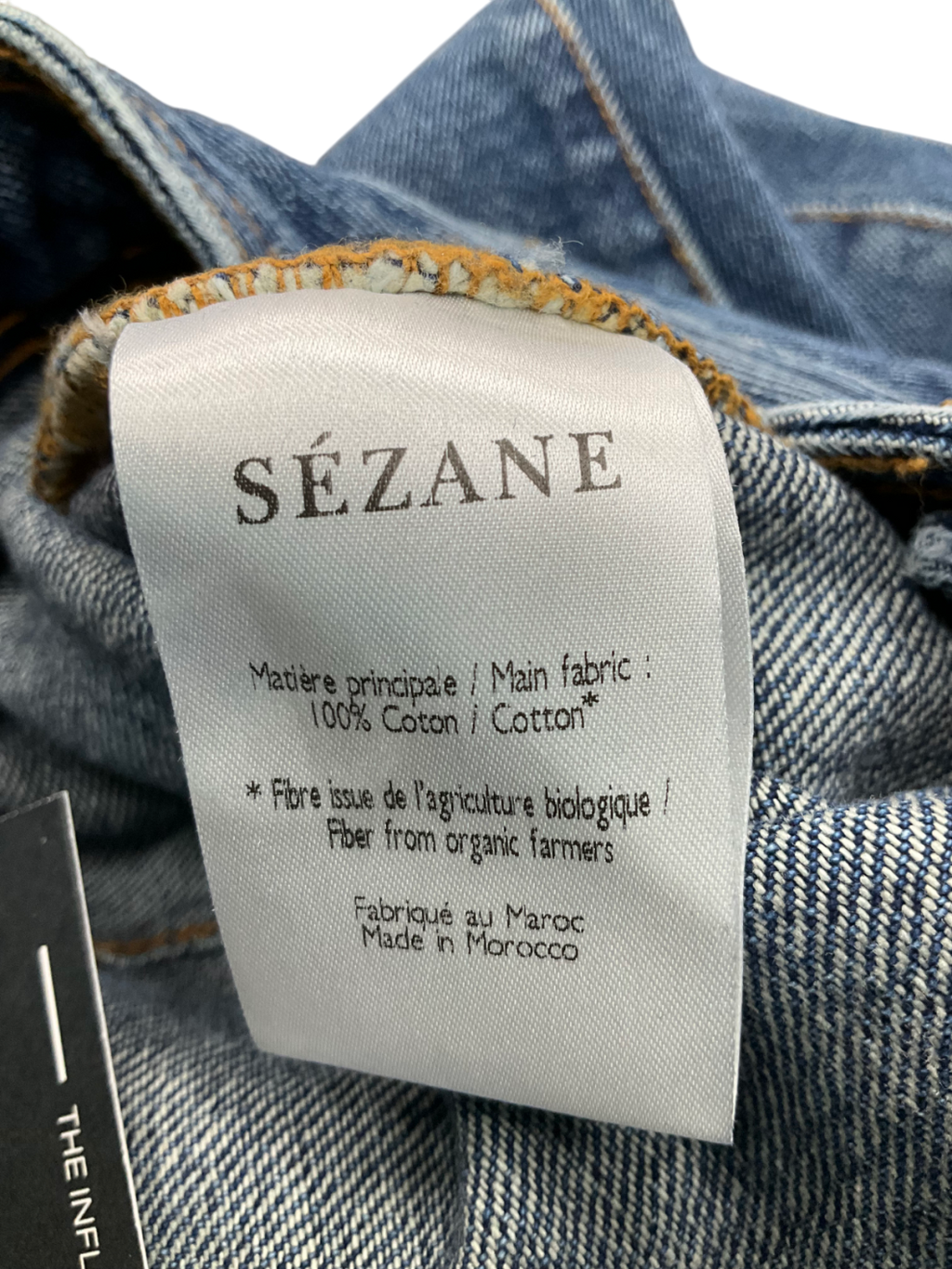 Sezane Blue Le Crop Buttoned Jeans UK 6