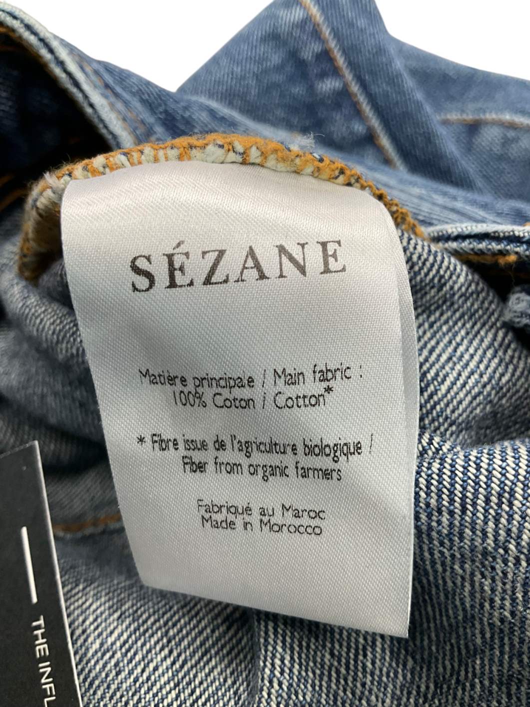 Sezane Blue Le Crop Buttoned Jeans UK 6