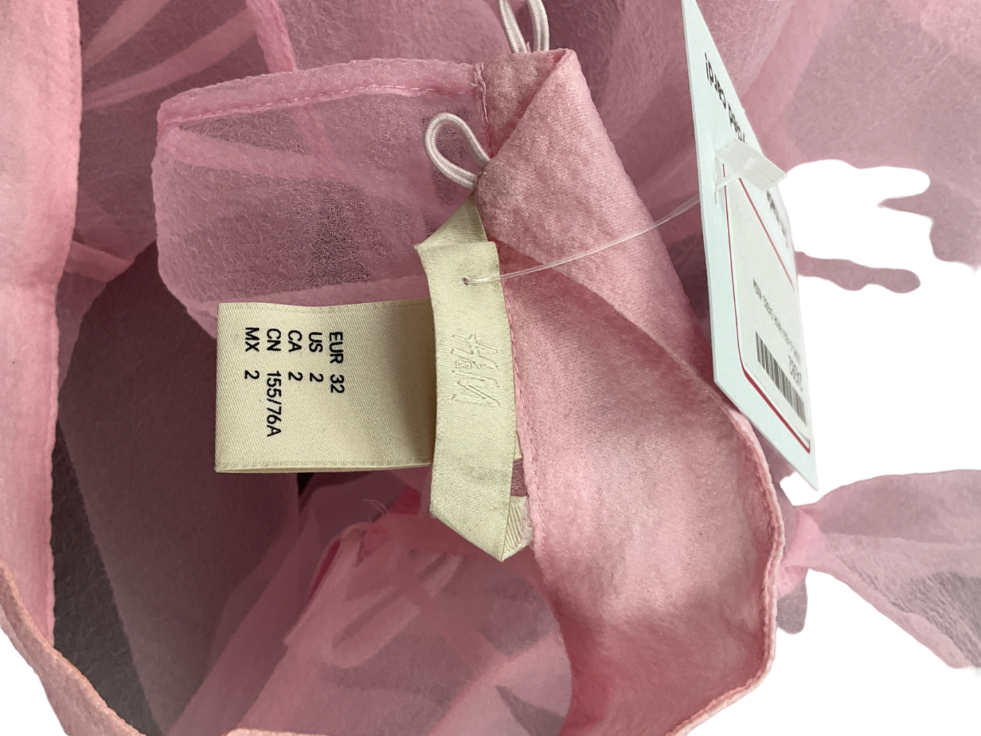 H&M Pink Sheer Top UK 8