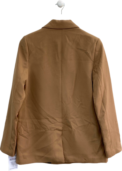 New Look Camel Double-Breasted Blazer Tall UK 10