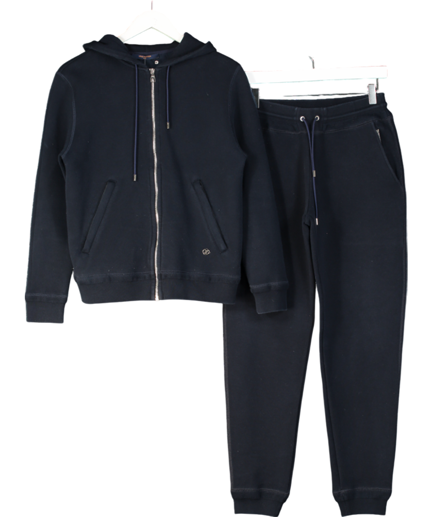 Louis Vuitton Blue Travel Zip Up Hoodie & Monogram Track Trousers UK XS