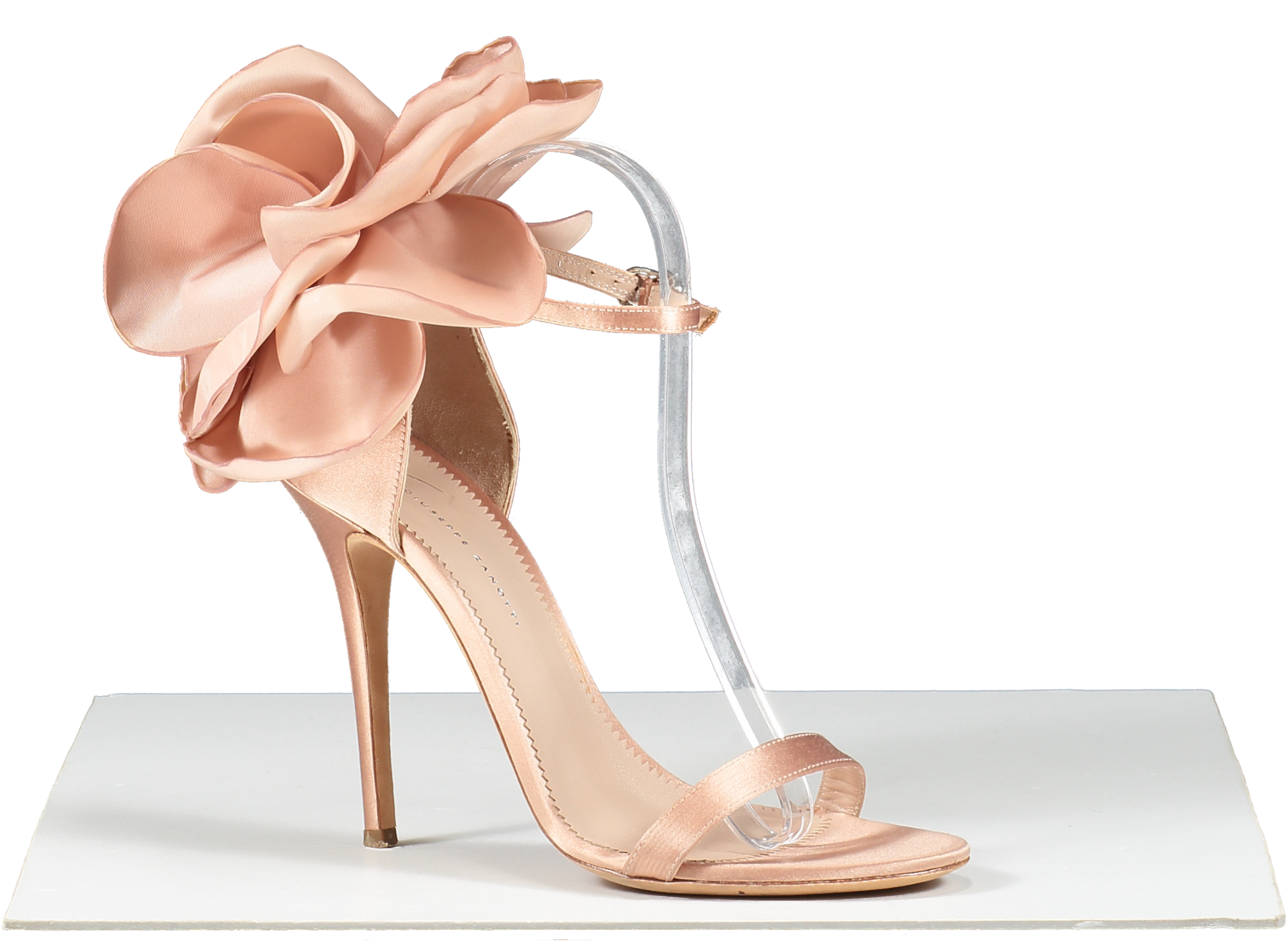GIUSEPPE ZANOTTI Peony Pink Satin 115mm Heeled Sandals UK 6 EU 39 👠