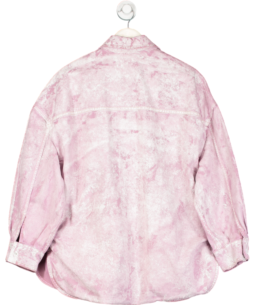 Attico Pink Denim Jacket UK 8