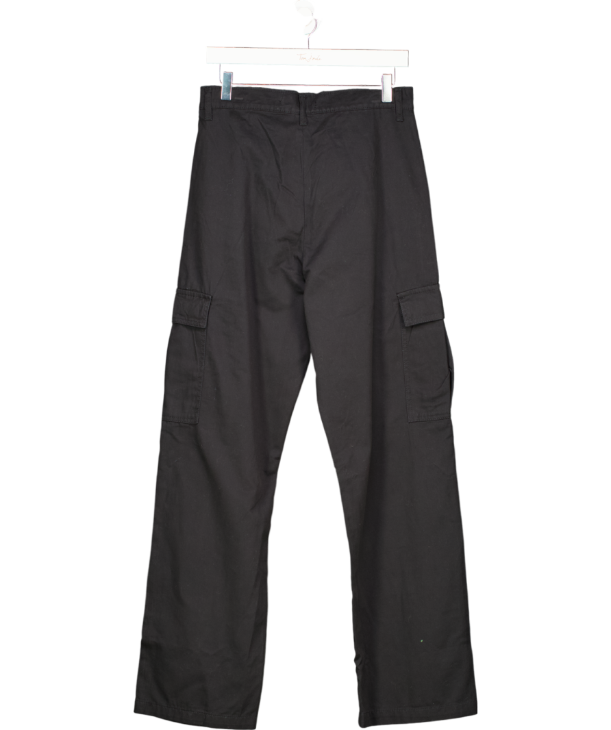 French Connection Black Twill Cargo Trousers UK 12
