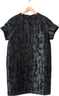 COS Black Heavyweight Jacquard Shine Mini Shift Dress UK 10