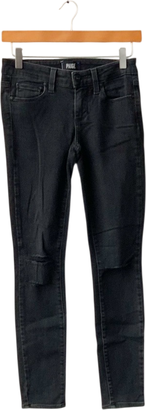 PAIGE Black Wash Verdugo Ultra Skinny Jeans W25