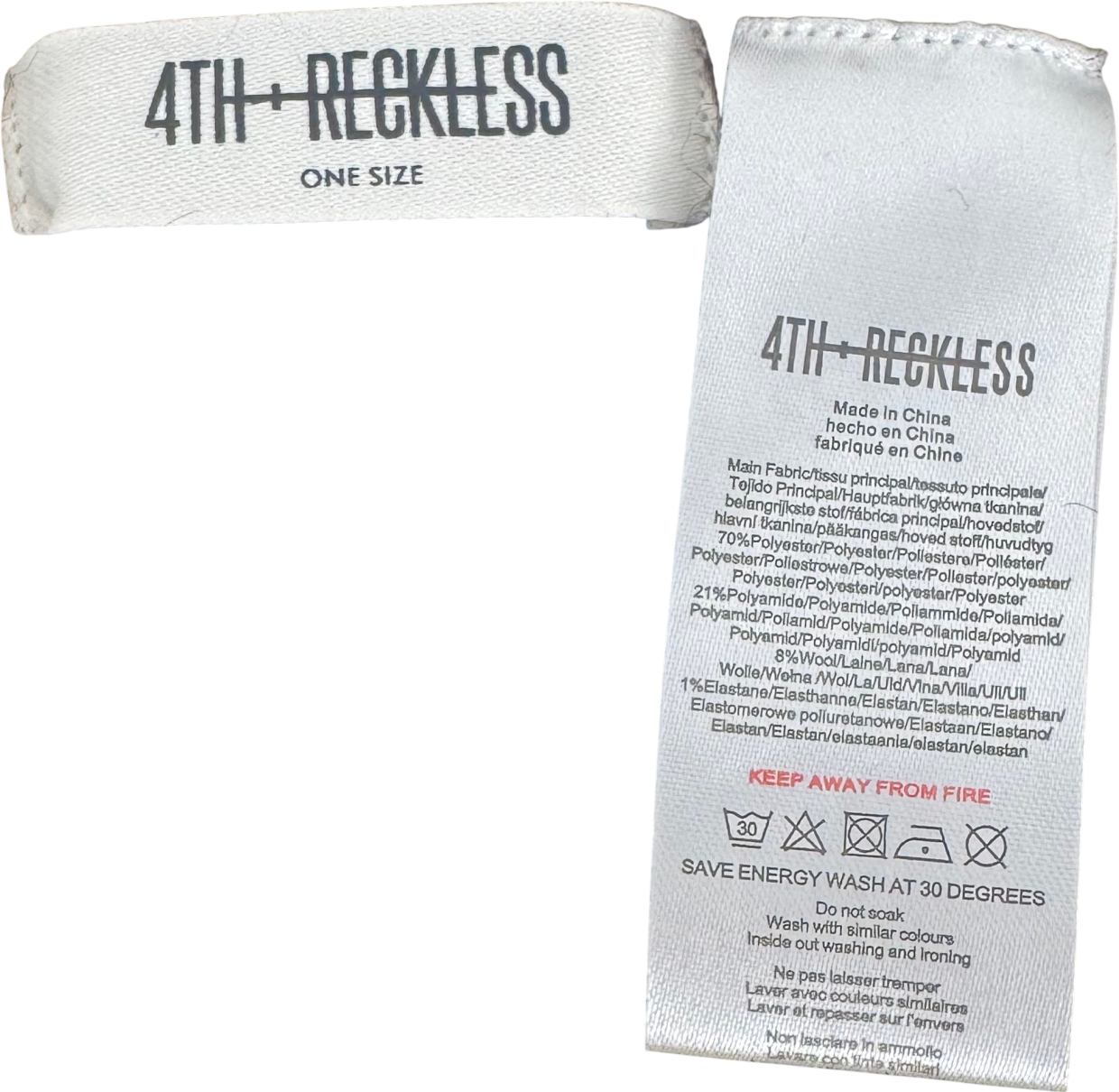 4th & Reckless Keeley Beige & Brown Knit Fourth Branded Scarf