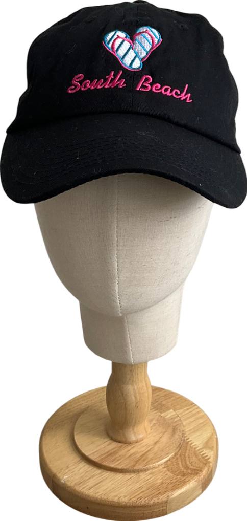 BJR Classic Headwear Black South Beach Embroidered Baseball Cap One Size