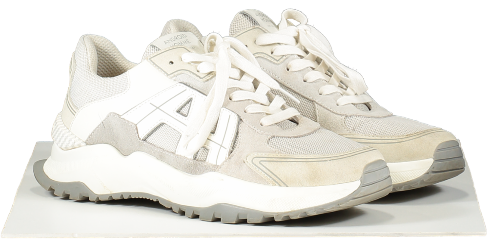 Android Homme White Ah One Carbon Fibre Trim UK 8 EU 42 👞