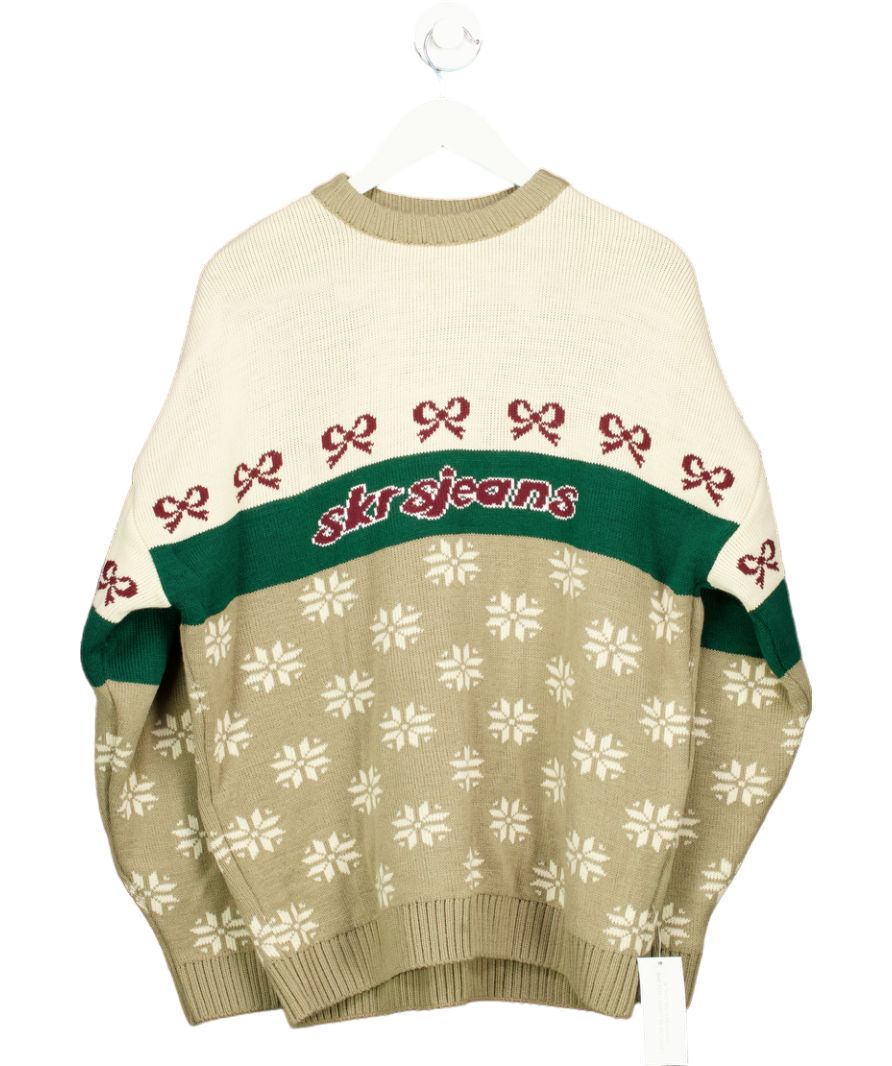 Sisters & Seekers Cream Christmas Sweater UK M