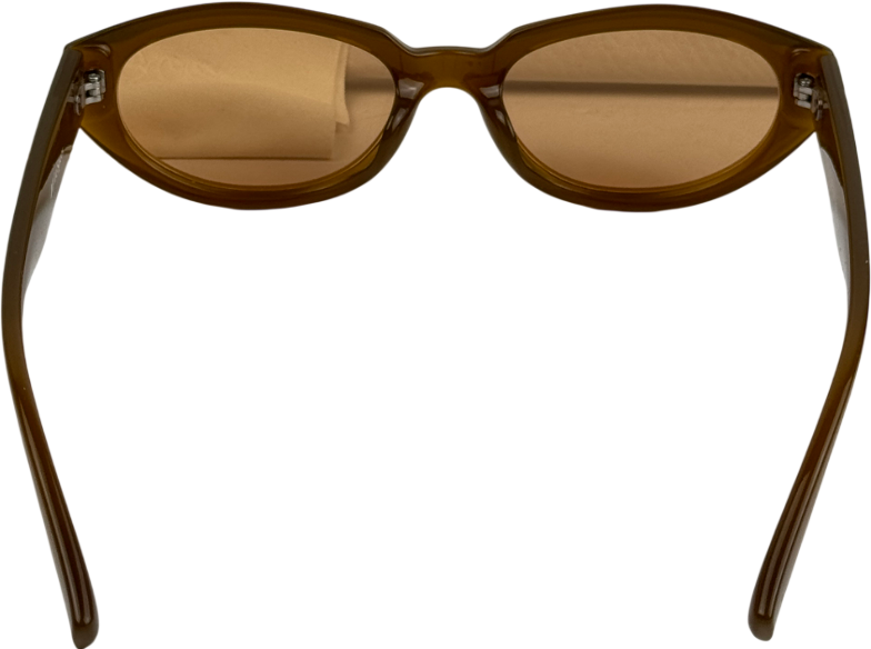 LE SPECS Le Bijou 90's Oval Toffee Brown Sunglasses In Case