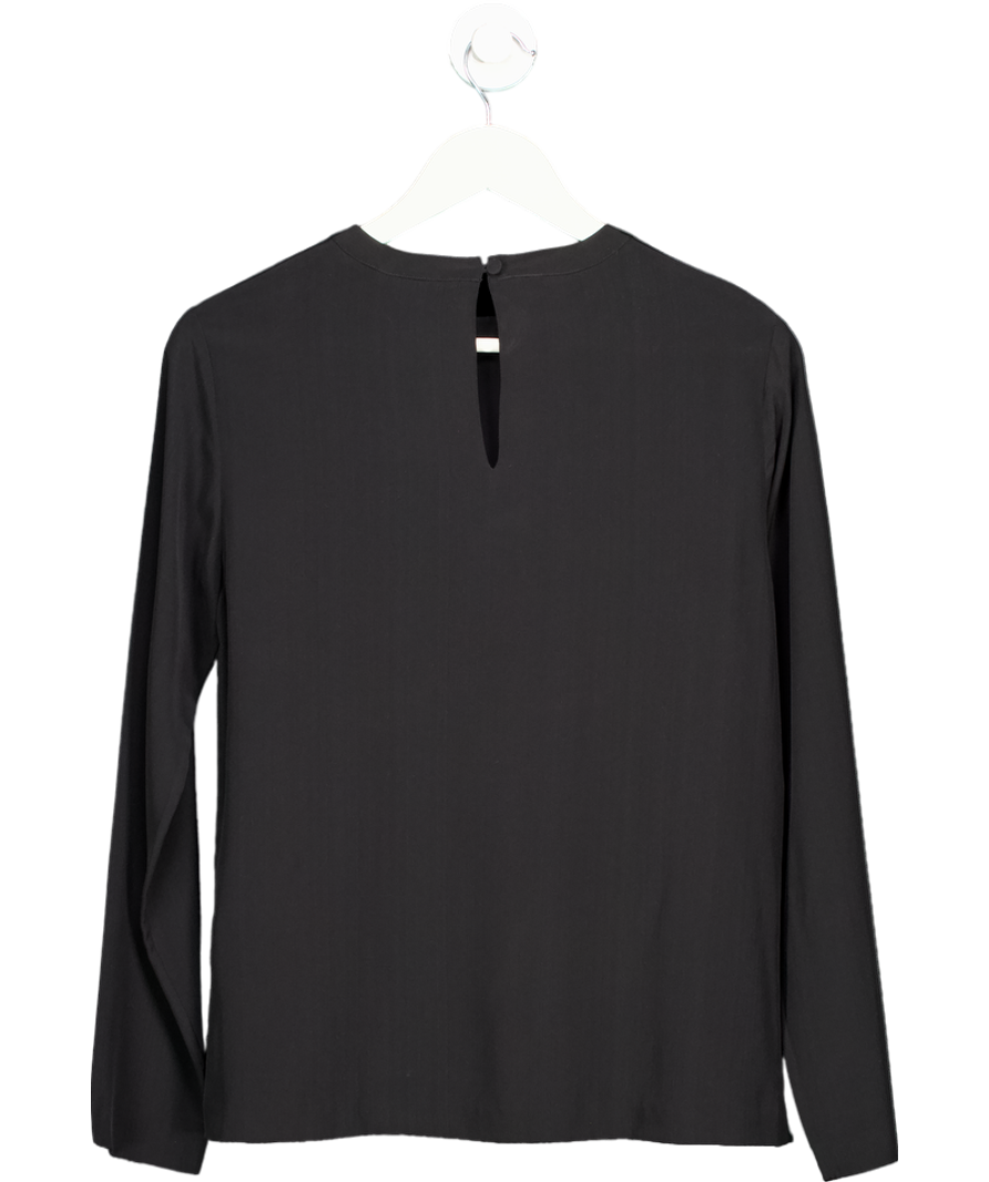 Raoul Black Long Sleeve Silk Blouse UK 10