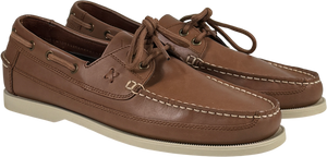 Polo Ralph Lauren Tan Brown Leather Boat Deck Shoes UK 9 EU 43