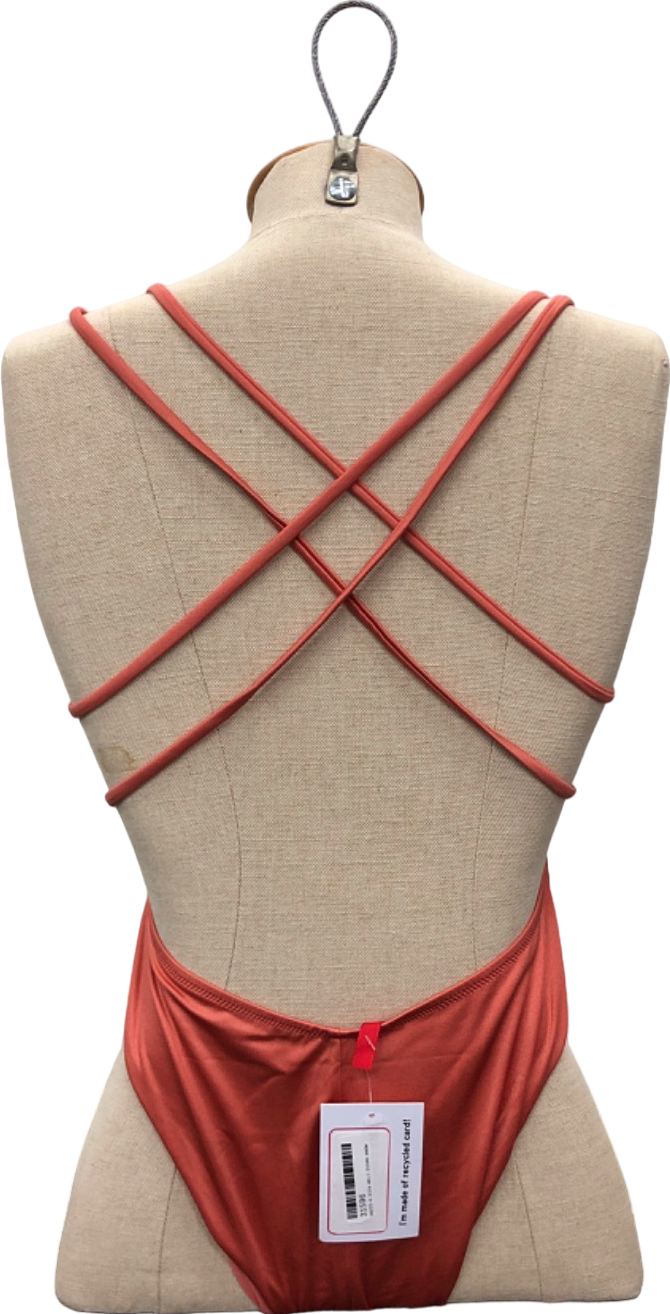 Yamamay Orange Strappy Back Bodysuit UK 10