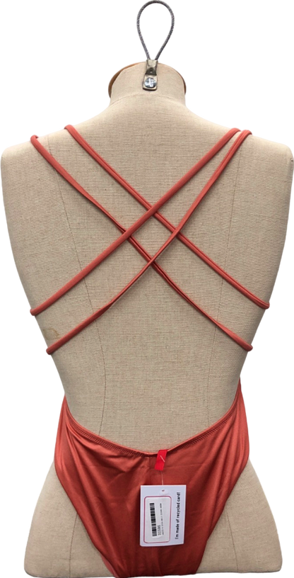 Yamamay Orange Strappy Back Bodysuit UK 10