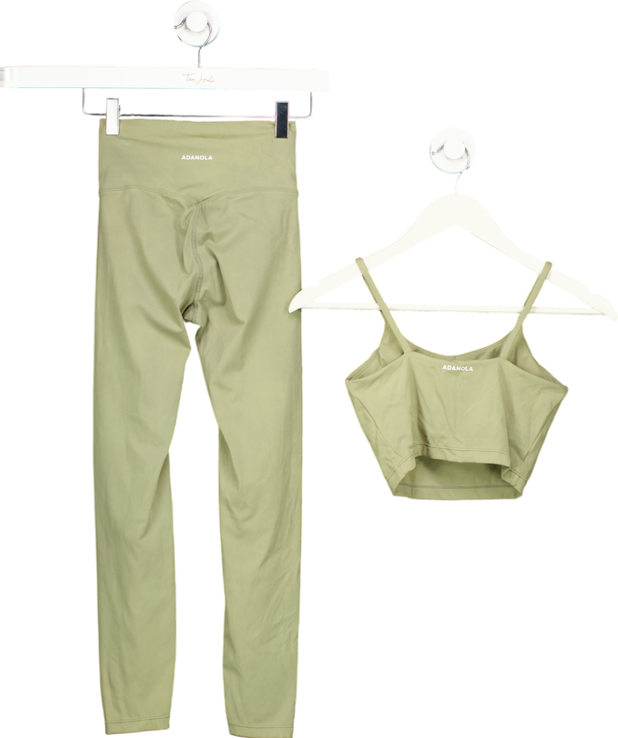 Adanola Green Ultimate Tank Bra + Ultimate Leggings UK XS