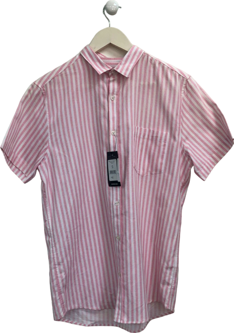 New Look Pink and White Striped Shirt UK S