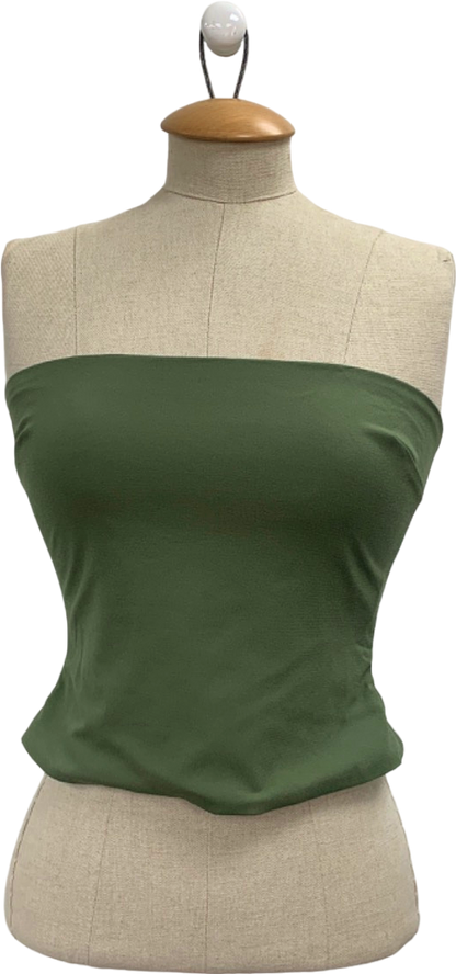 Mistress Rocks Green Crepe Strapless Top UK S