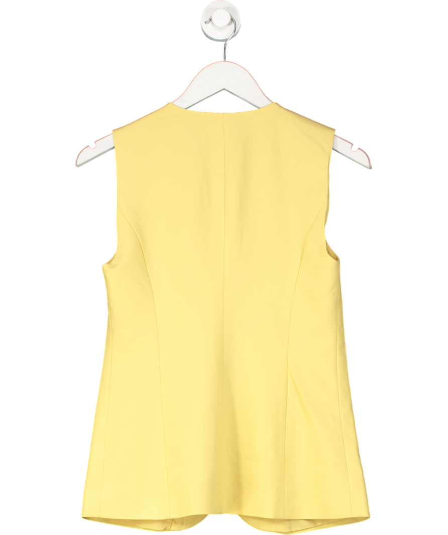 Only Yellow High Neck Longline Waistcoat UK 6