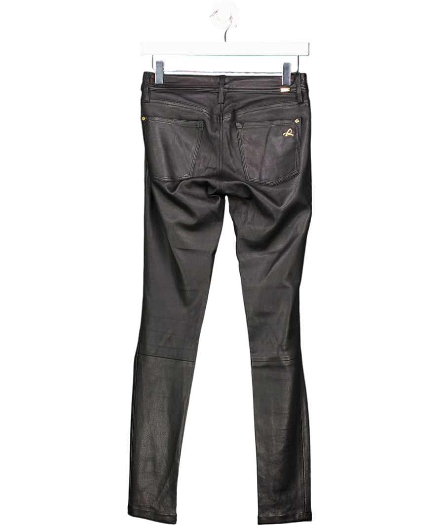DL1961 Black Hazel Butter Soft Real Leather Skinny Jeans W25