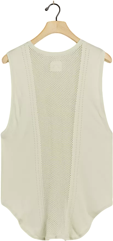 VARLEY Sage Green Breathable Mesh Detail Longline Tank Top UK XXS-XS