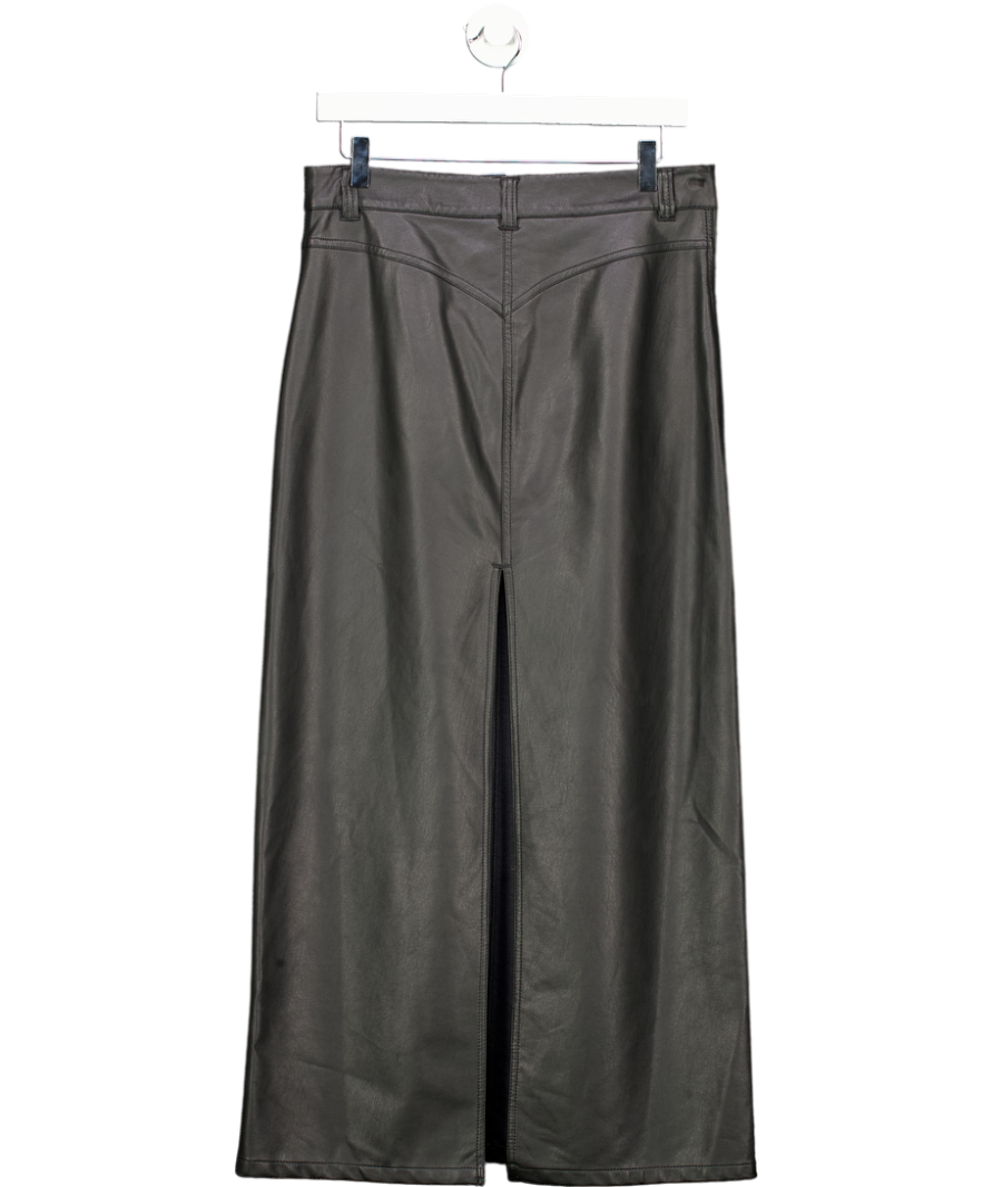 Free People Black Nothing Better Vegan Maxi Skirt Us4 UK 8