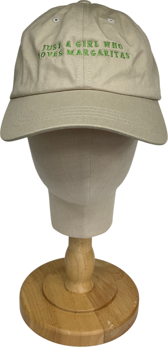 yupoong Nude "Just A Girl Who Loves Margaritas" Cream Cap One Size
