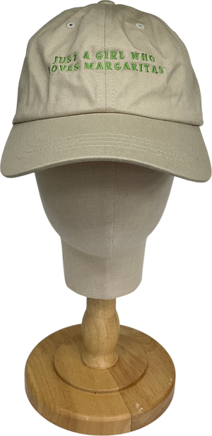 yupoong Nude "Just A Girl Who Loves Margaritas" Cream Cap One Size