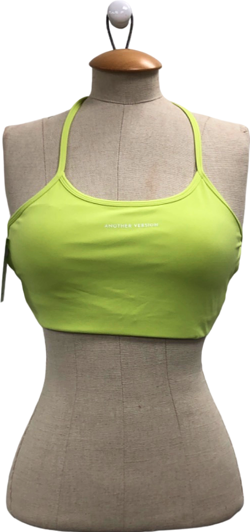 Another Version Green Strappy Sports Bra UK L